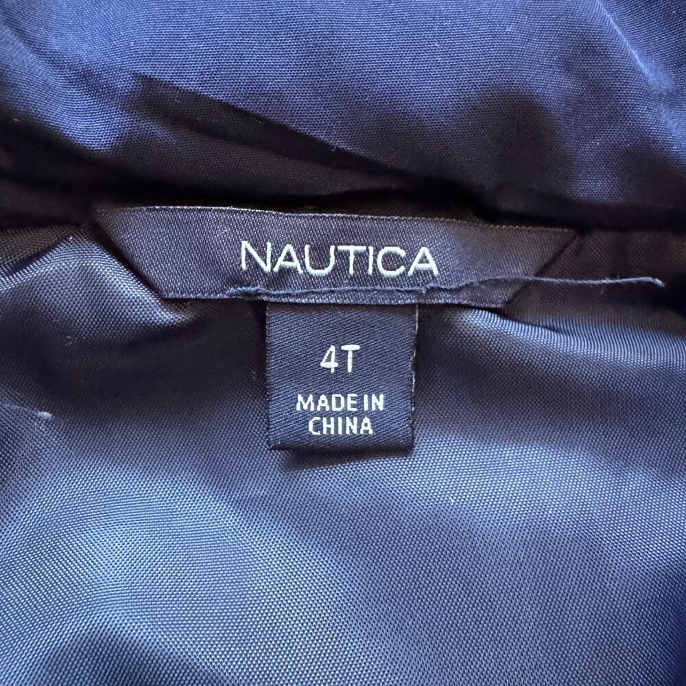 Nautica Boys Colorblock Puffer Vest Quilted Full Zip Cold Weather 4T - Picture 6 of 9